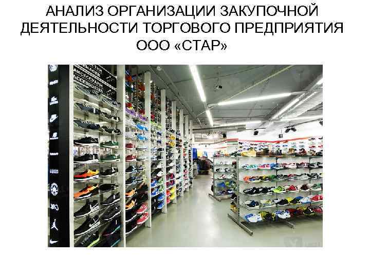   АНАЛИЗ ОРГАНИЗАЦИИ ЗАКУПОЧНОЙ ДЕЯТЕЛЬНОСТИ ТОРГОВОГО ПРЕДПРИЯТИЯ    ООО «СТАР» 
