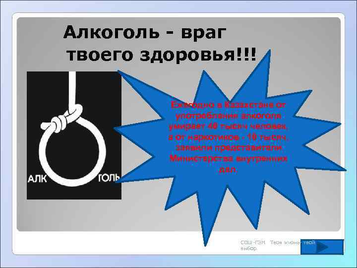   Алкоголь - враг  твоего здоровья!!!     Ежегодно в