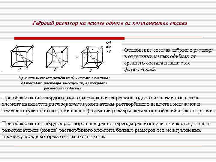   Твёрдый раствор на основе одного из компонентов сплава    