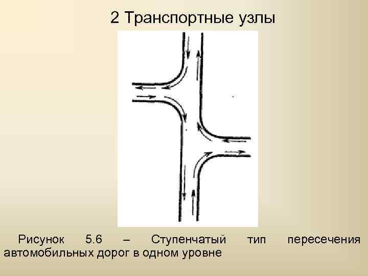 Типовой проект примыкания и пересечения в одном уровне