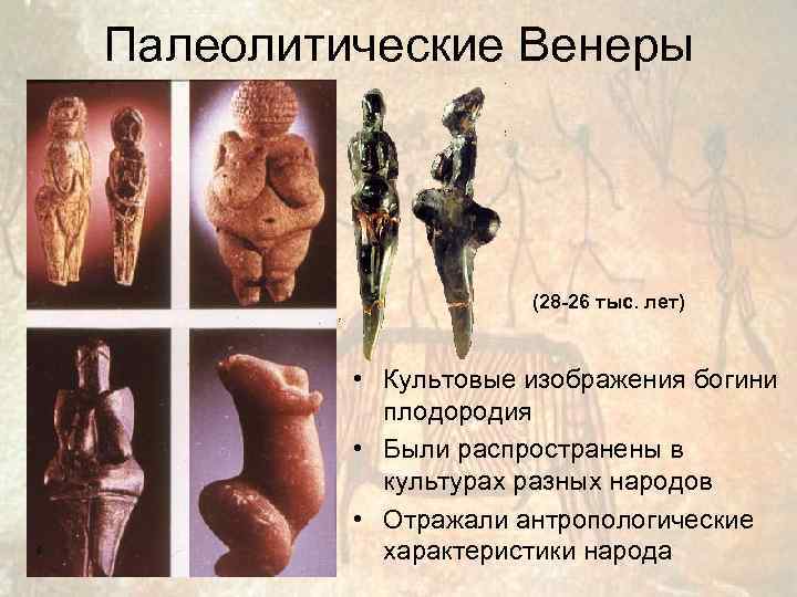 Палеолитические Венеры     (28 -26 тыс. лет)   • Культовые