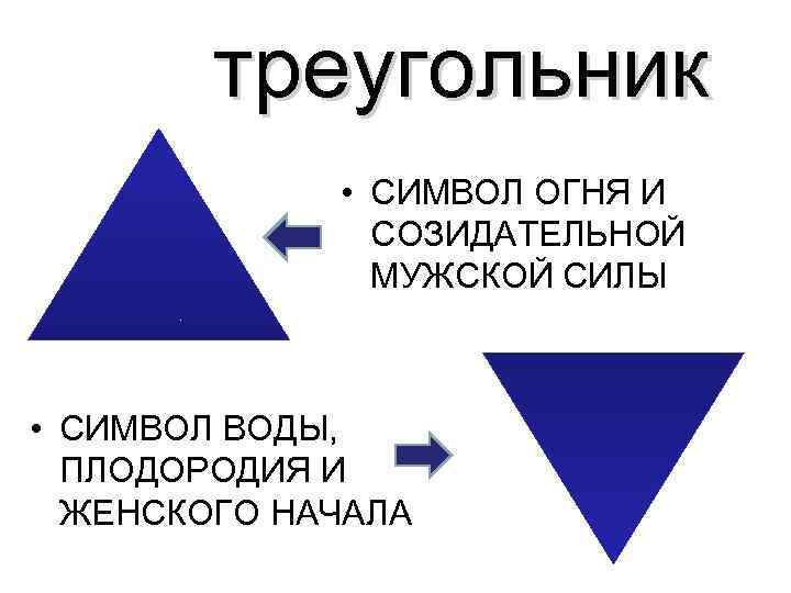 Треугольник символ женщины