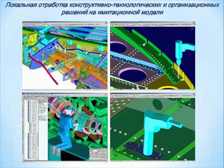 Локальная отработка конструктивно-технологических и организационных   решений на имитационной модели 