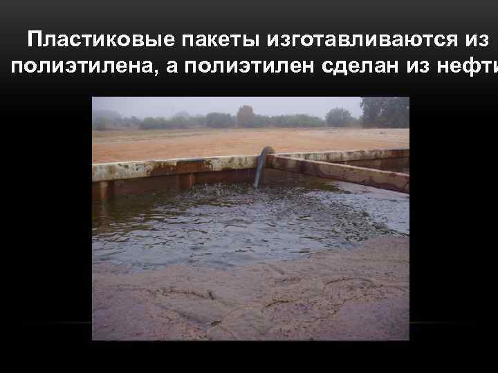  Пластиковые пакеты изготавливаются из полиэтилена, а полиэтилен сделан из нефти 