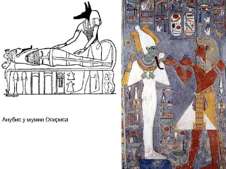 Анубис у мумии Осириса 