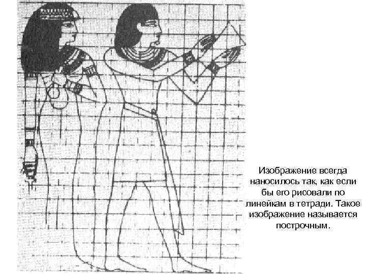   Изображение всегда наносилось так, как если бы его рисовали по линейкам в