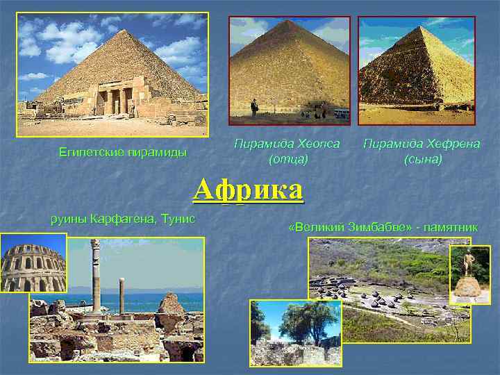      Пирамида Хеопса  Пирамида Хефрена Египетские пирамиды  