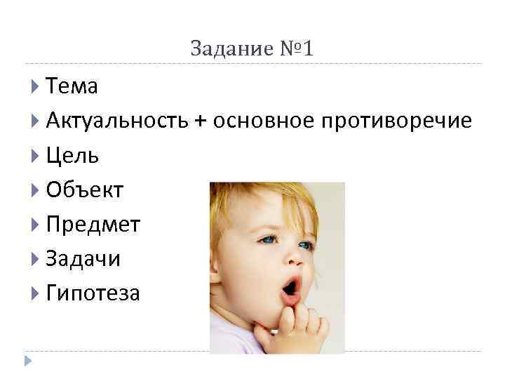    Задание № 1  Тема  Актуальность + основное противоречие 