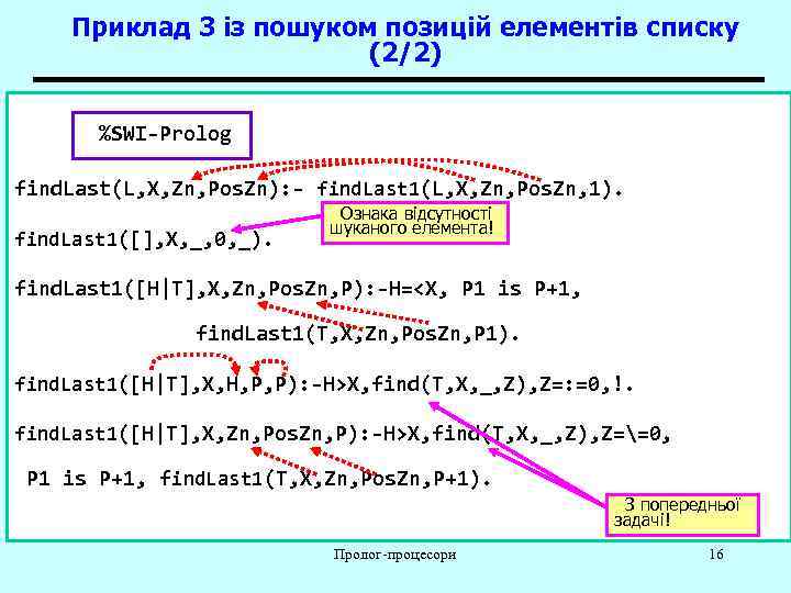   Приклад 3 із пошуком позицій елементів списку     (2/2)