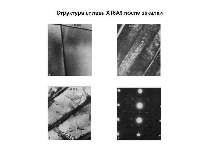 Структура сплава Х 18 А 9 после закалки 