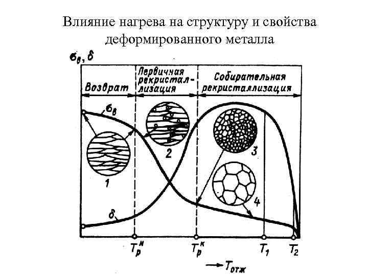 Влияние нагрева на структуру и свойства  деформированного металла 