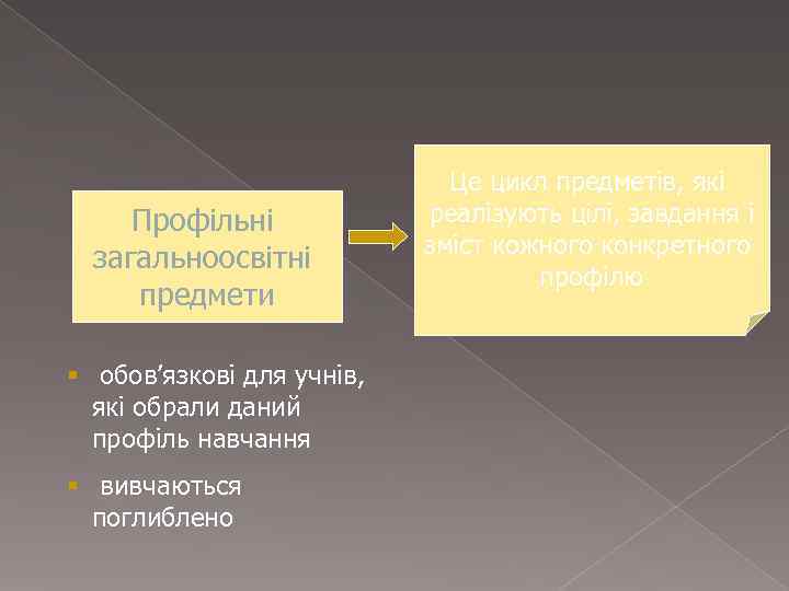      Це цикл предметів, які Профільні   реалізують цілі,