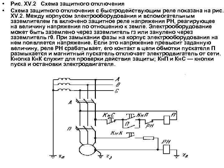 Принципы построения схем защитного отключения