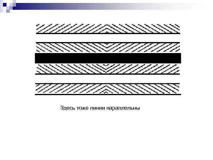 Здесь тоже линии параллельны 