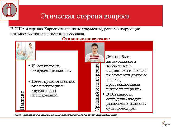     Этическая сторона вопроса В США и странах Евросоюза приняты документы,