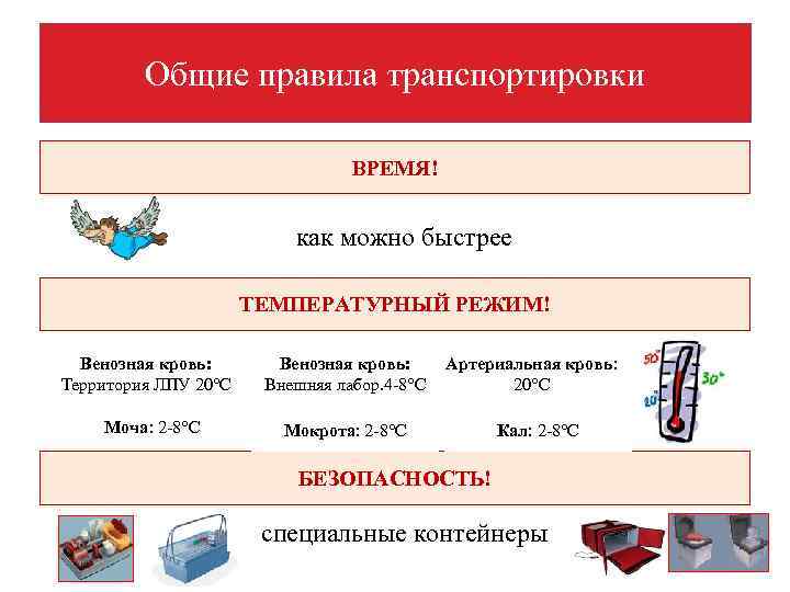    Общие правила транспортировки      ВРЕМЯ!  