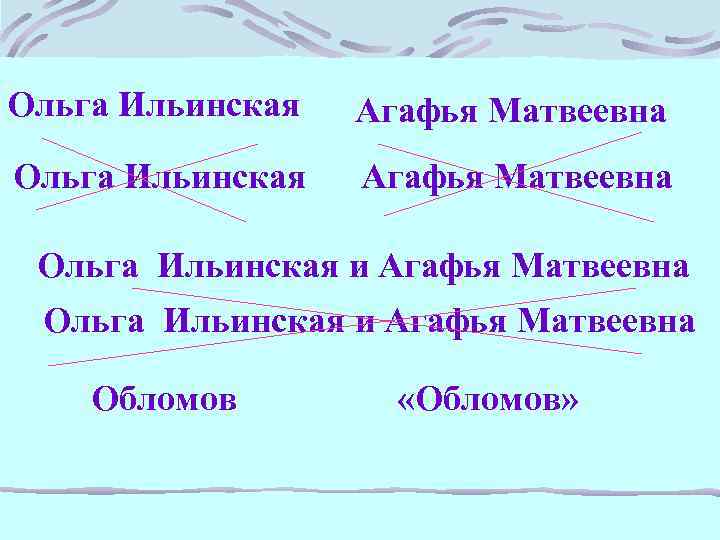 Ольга Ильинская  Агафья Матвеевна  Ольга Ильинская и Агафья Матвеевна Обломов  