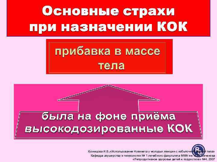 . Кузнецова И. В «Использование Новинета у молодых женщин с избыточной массой . Кузнецова И. В «Использование Новинета у молодых женщин с избыточной массой