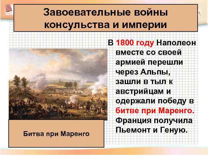  Завоевательные войны  консульства и империи     В 1800 году