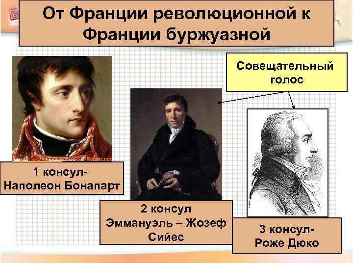  От Франции революционной к  Франции буржуазной      Совещательный
