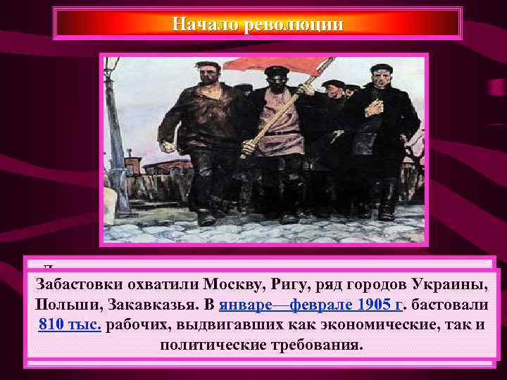     Начало революции Долго копившееся недовольство вылилось в революцию.  
