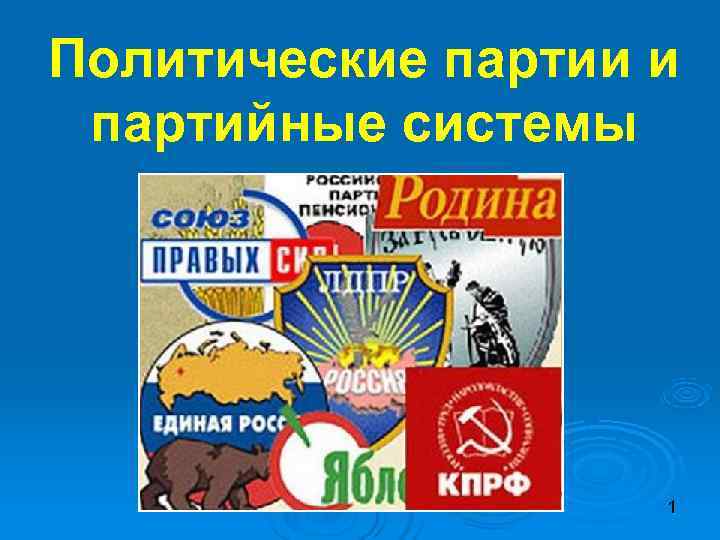 Политические партии и партийные системы     1 
