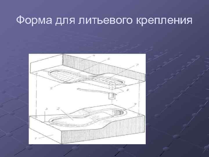 Форма для литьевого крепления 
