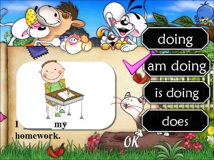     doing    am doing    is