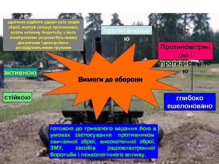 здатною відбити удари всіх видів зброї, наступ (атаку) противника,  вести активну боротьбу з