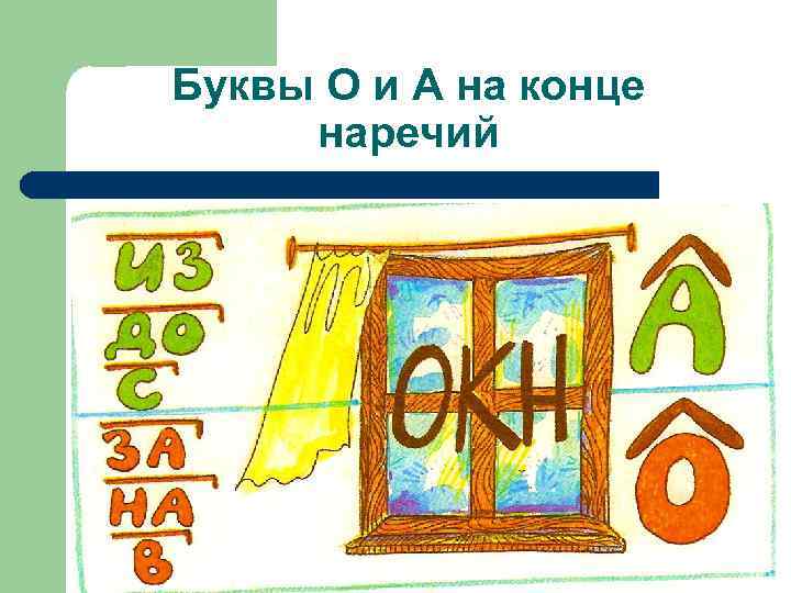 Буквы О и А на конце наречий 