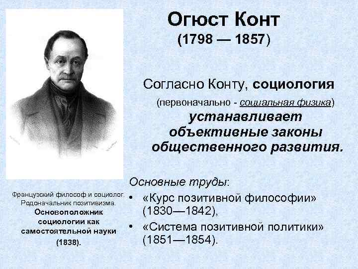       Огюст Конт      (1798
