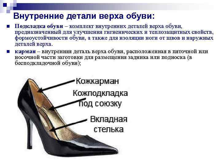 Обувь с описанием