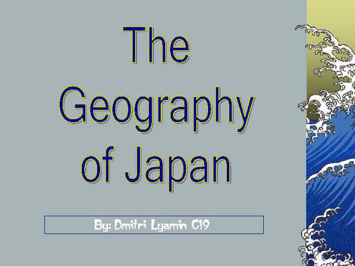 By: Dmitri Lyamin C 19 