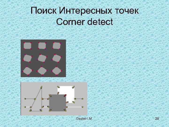 Поиск Интересных точек Corner detect   Gostev I. M. 28 