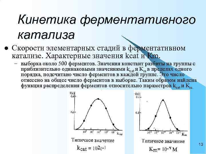 Презентация кинетика ферментативных реакций