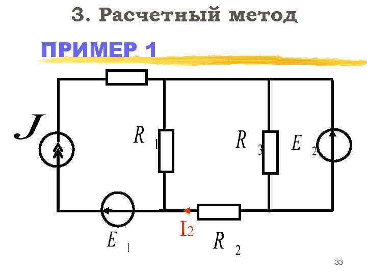  3. Расчетный метод ПРИМЕР 1    I 2   