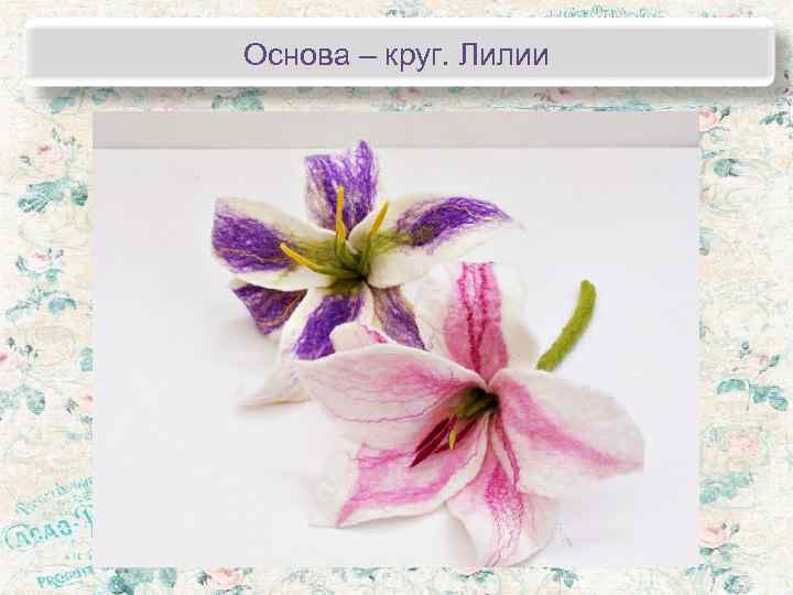 Основа – круг. Лилии 