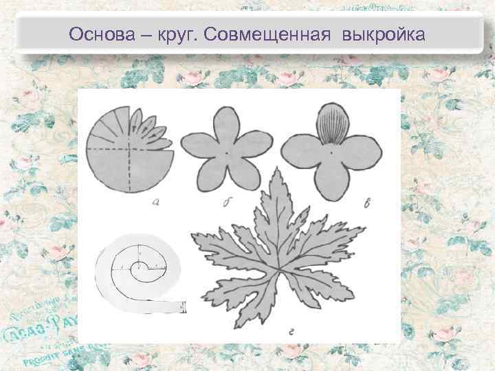 Основа – круг. Совмещенная выкройка 