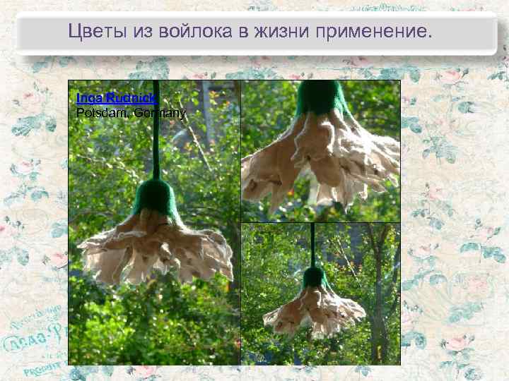 Цветы из войлока в жизни применение.  Inga Rudnick Potsdam, Germany 