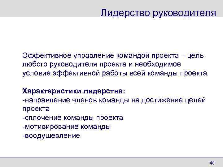 Назначение руководителя проекта