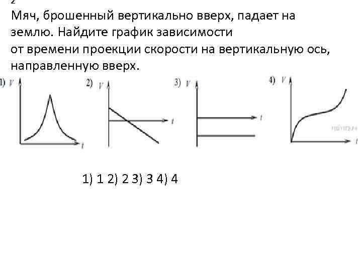 Мяч брошен вертикально