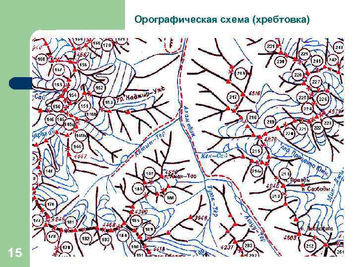 Карта хребтовка алтай