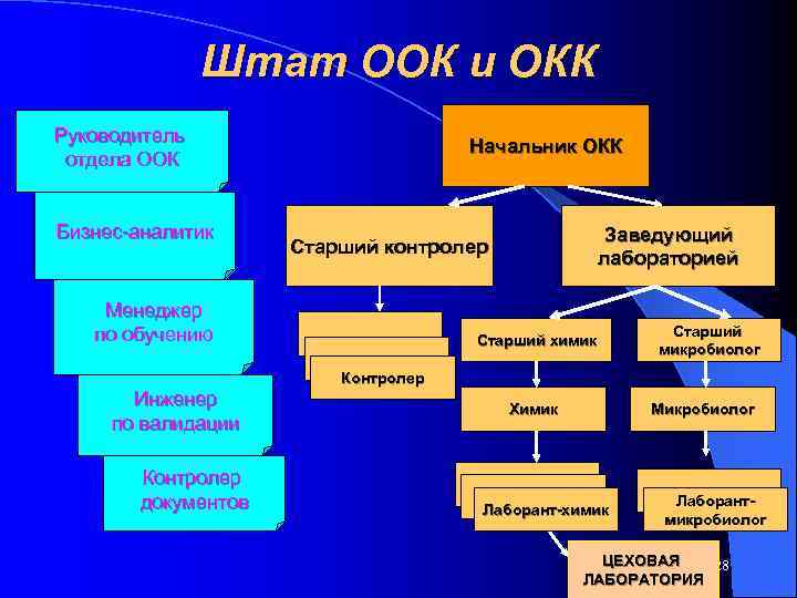     Штат ООК и ОКК Руководитель     