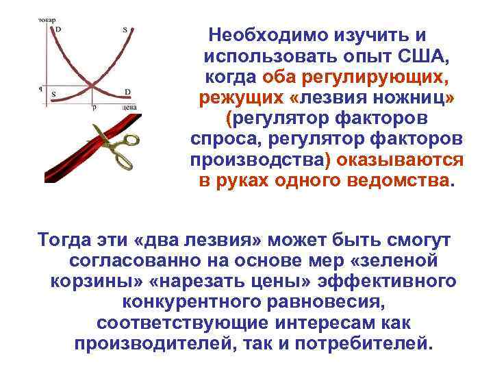     Необходимо изучить и    использовать опыт США, 