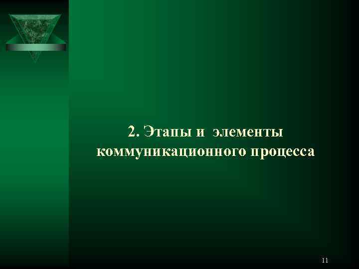   2. Этапы и элементы коммуникационного процесса      
