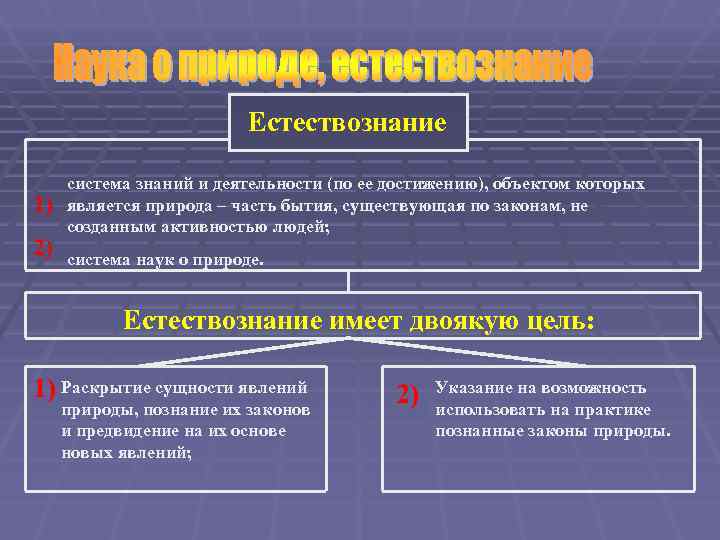 Естествознание система знаний и деятельности (по ее достижению), объектом Естествознание система знаний и деятельности (по ее достижению), объектом