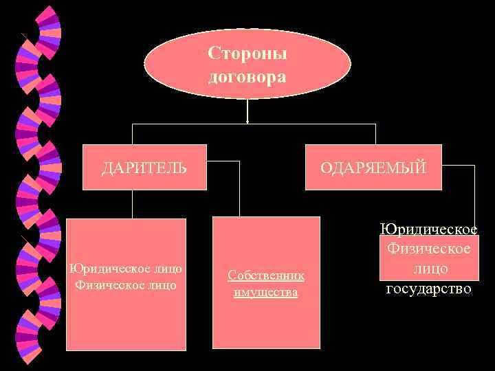     Стороны    договора  ДАРИТЕЛЬ   