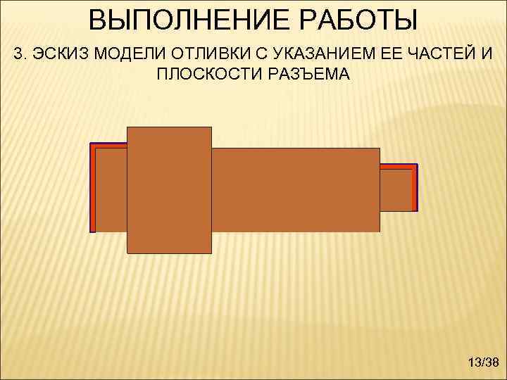   ВЫПОЛНЕНИЕ РАБОТЫ 3. ЭСКИЗ МОДЕЛИ ОТЛИВКИ С УКАЗАНИЕМ ЕЕ ЧАСТЕЙ И 