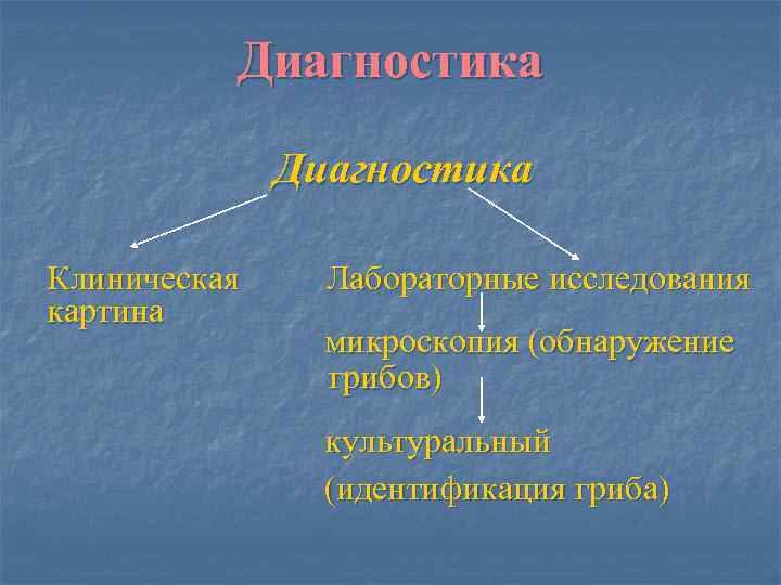    Диагностика Клиническая Лабораторные исследования картина   микроскопия (обнаружение  