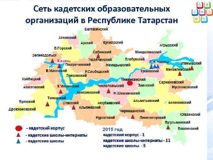  Сеть кадетских образовательных организаций в Республике Татарстан     2015 год